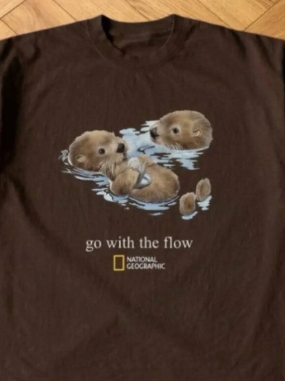 National Geographic Brown Otter 'Go With The Flow' Graphic Tee